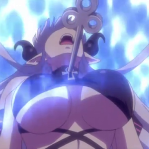 妖艶巨乳化したサキュバスが仲間を眼力で操り快楽の虜にしていく・・・　無料アニメ